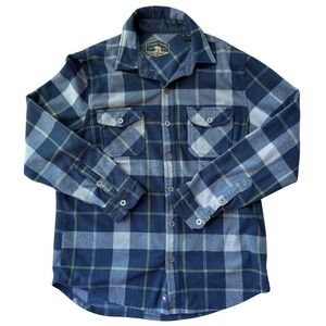 Freedom Foundry Men's Blue Plaid Flannel‎ Shirt Size M Lightweight Warm Casual